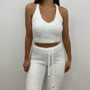 NWT White Fuzzy Lounge Cami